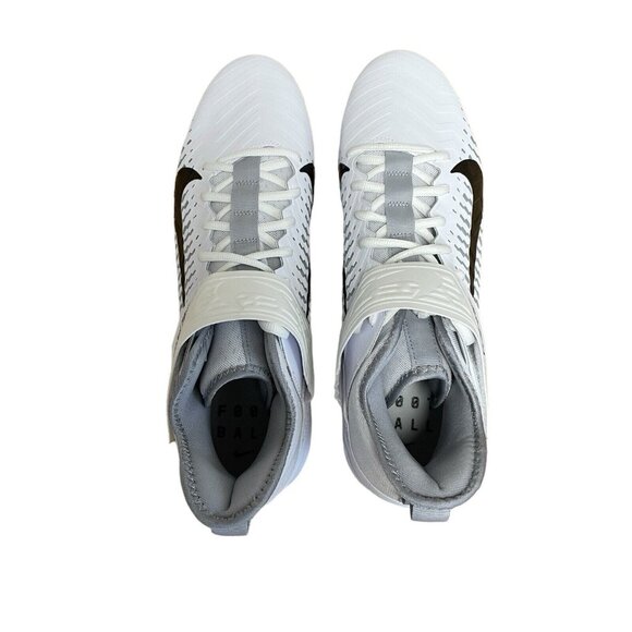 NIKE ALPHA MENACE PRO 2 MID FOOTBALL CLEATS MENS SIZE 13.5 WHITE AQ3209-100